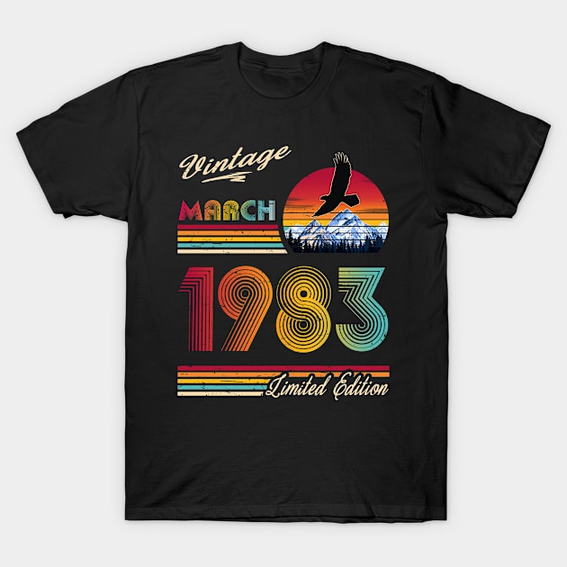 March 1983 Birthday T-Shirt by Green Splash